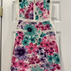 Laundry by Shelli Segal Tropical Print Dress | Strapless Summer Cocktail